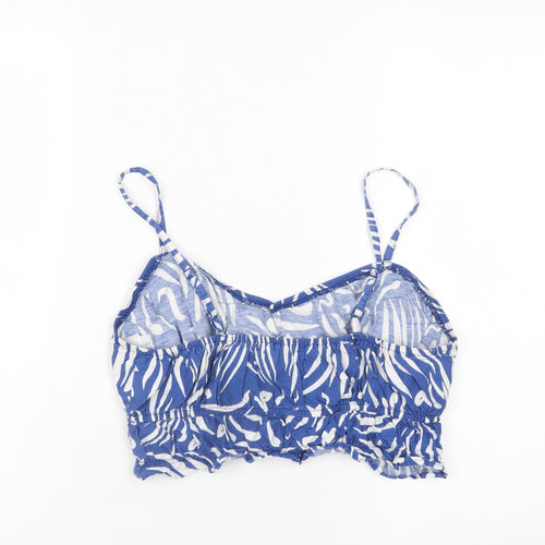 Primark Women’s Blue Animal Print Cotton Camisole Top Size 10