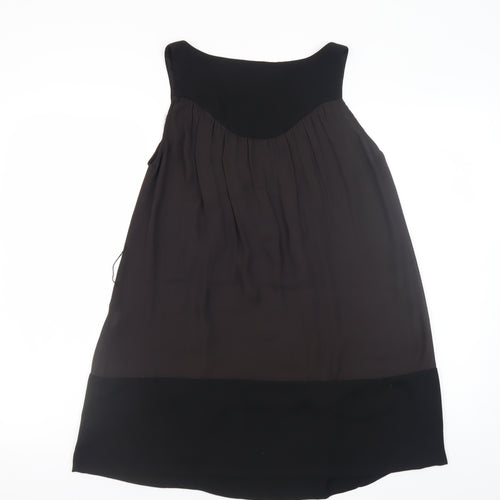 Zara Basic Women Black S Shift Sleeveless Knee Length Dress