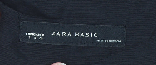 Zara Basic Women Black S Shift Sleeveless Knee Length Dress