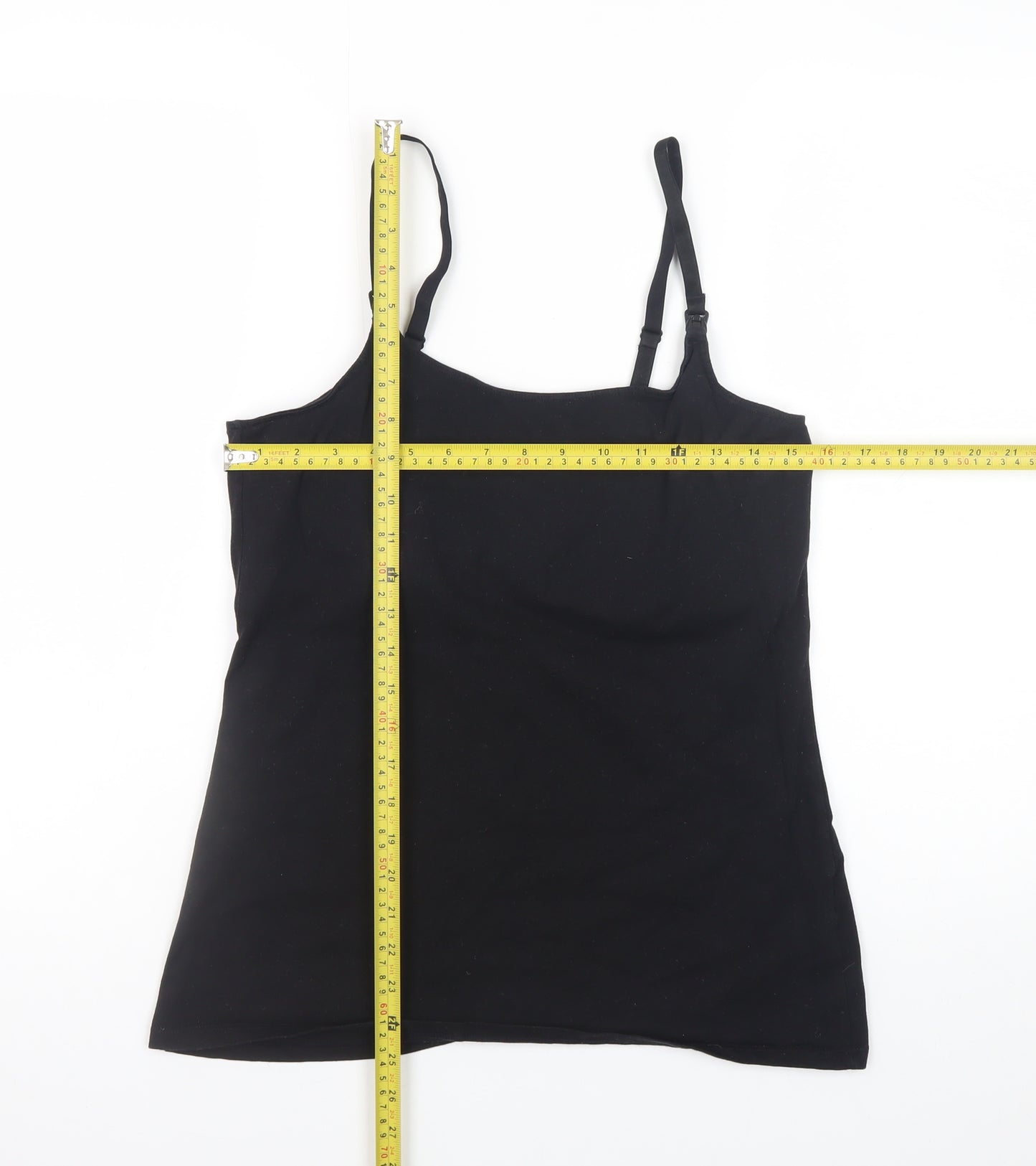 H&M Women's Black Organic Cotton Camisole Top Size M