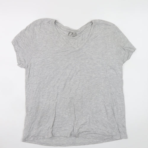 ASOS Women’s Grey V-Neck Short Sleeve Basic T-Shirt Size 12