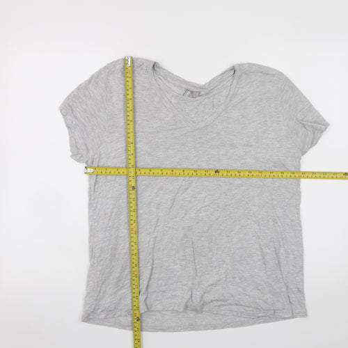 ASOS Women’s Grey V-Neck Short Sleeve Basic T-Shirt Size 12
