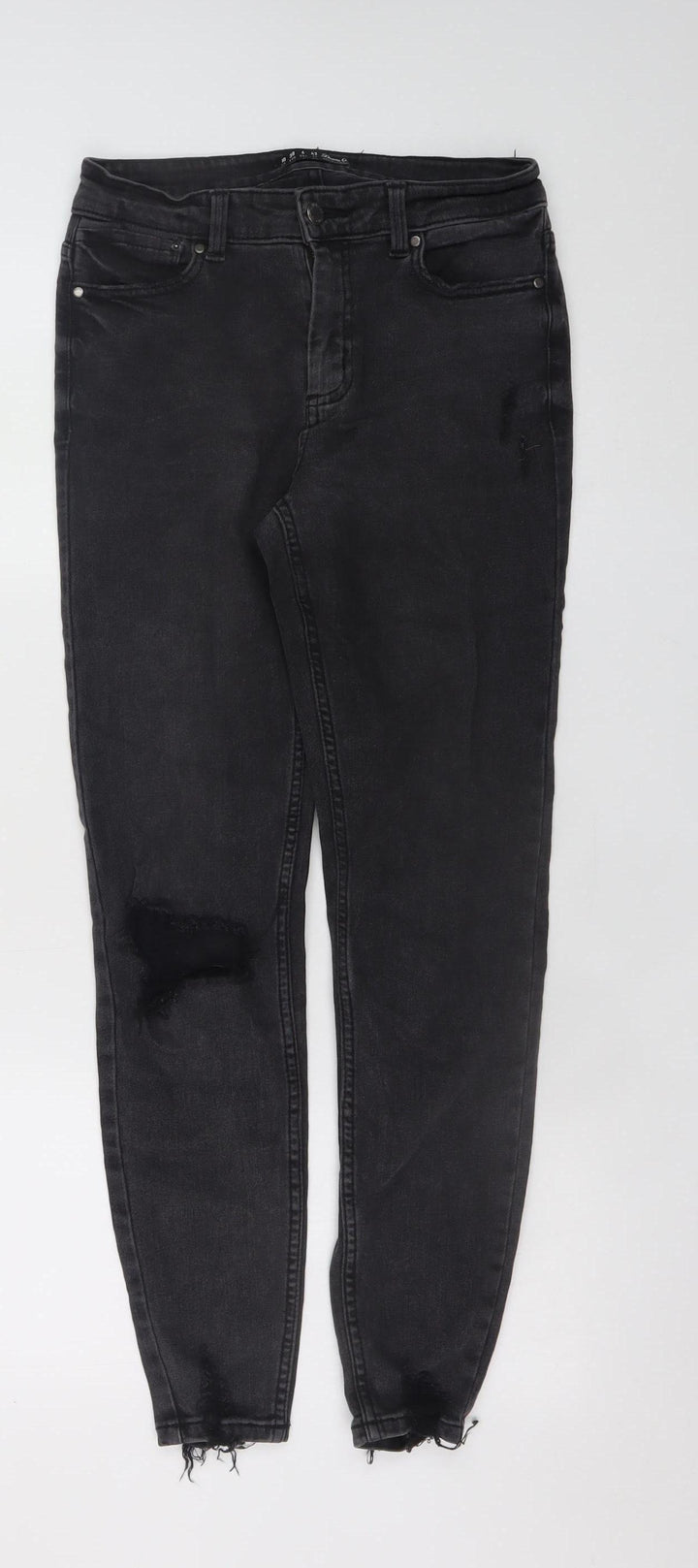 Denim Co Women Black Distressed Skinny Jeans Size 10