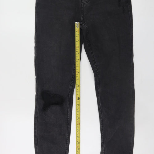 Denim Co Women Black Distressed Skinny Jeans Size 10