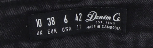 Denim Co Women Black Distressed Skinny Jeans Size 10