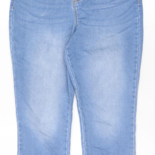Dunnes Women's Blue Size 10 Mid Rise Straight Stretch Jeans
