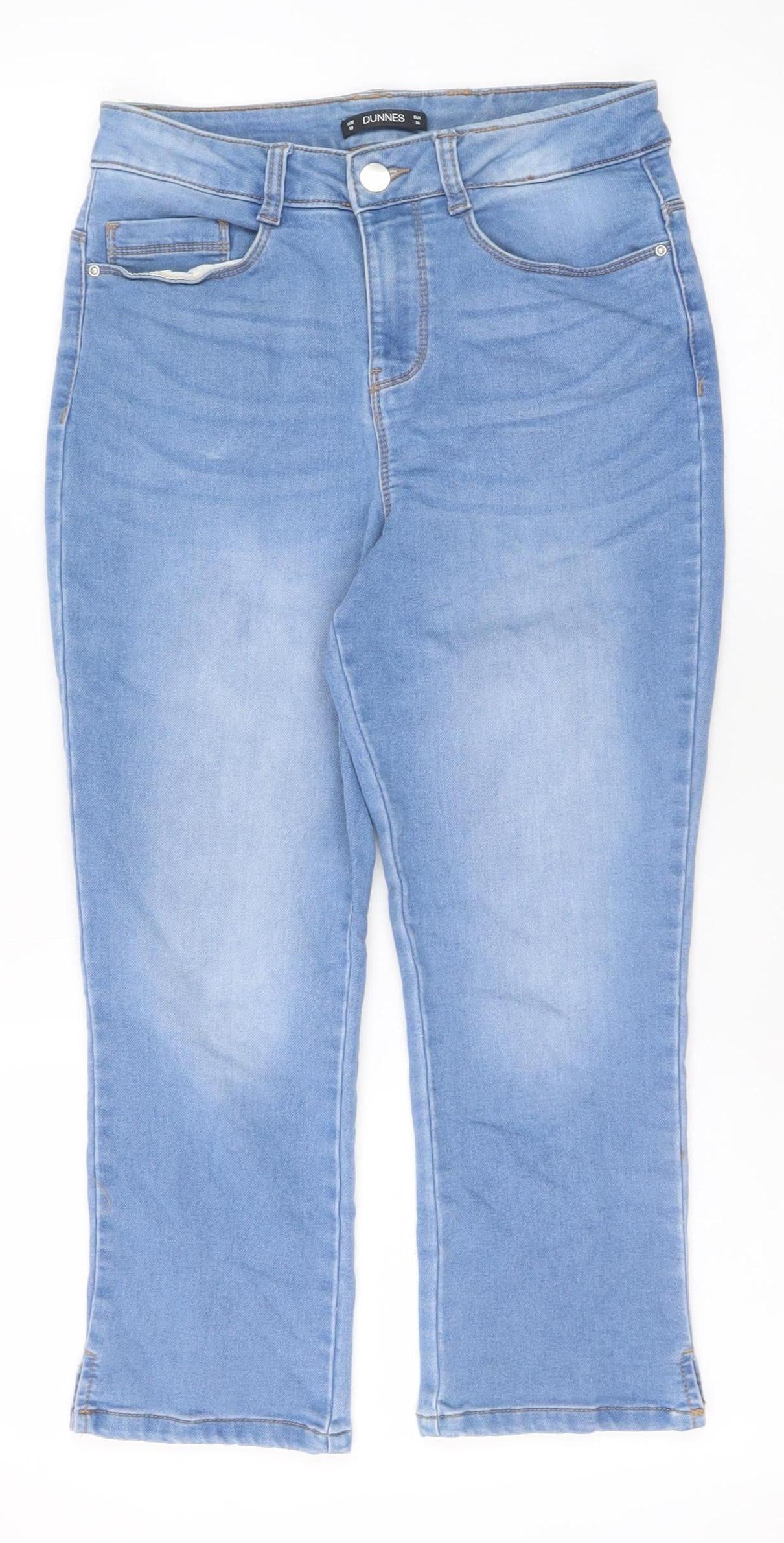 Dunnes Women's Blue Size 10 Mid Rise Straight Stretch Jeans