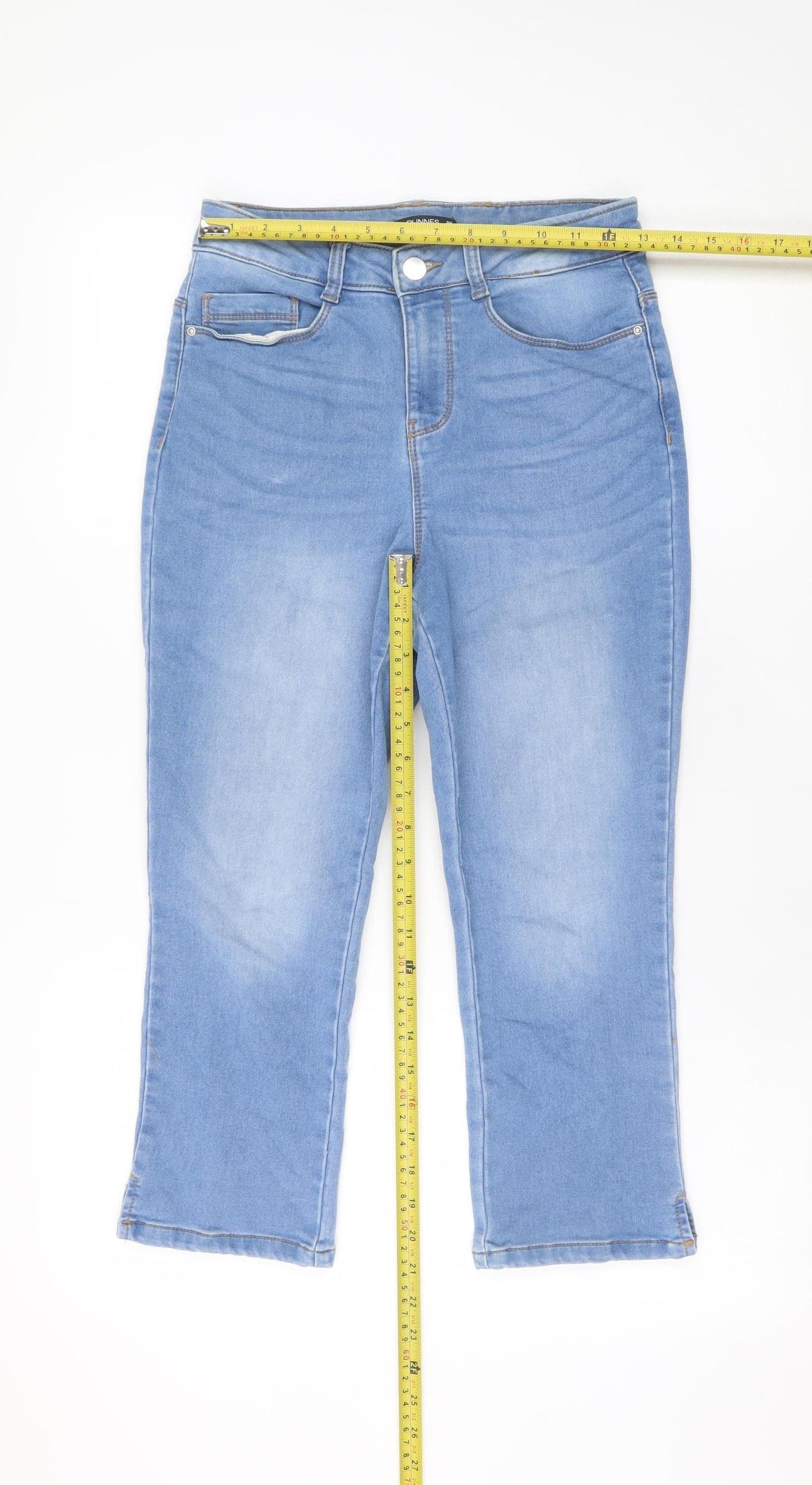 Dunnes Women's Blue Size 10 Mid Rise Straight Stretch Jeans