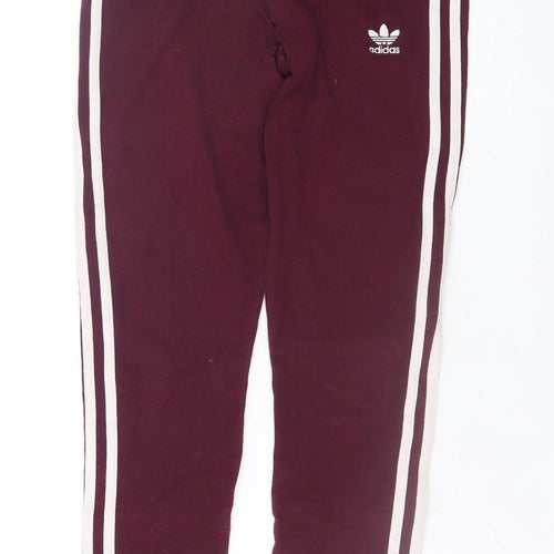 Adidas Women’s Brown Side Stripe Jersey Leggings Size 8