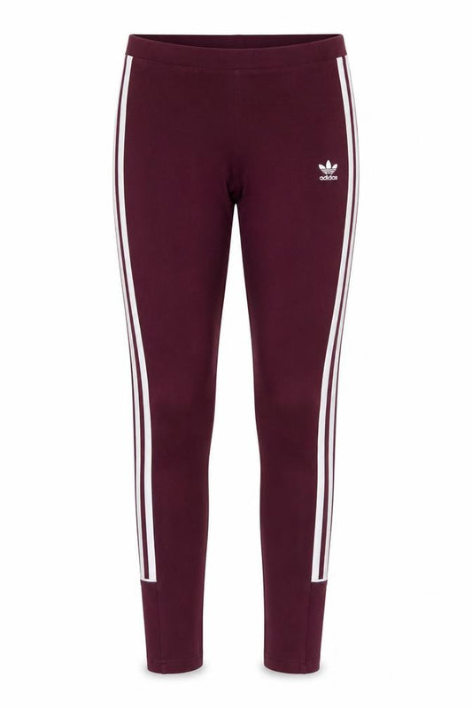 Adidas Women’s Brown Side Stripe Jersey Leggings Size 8