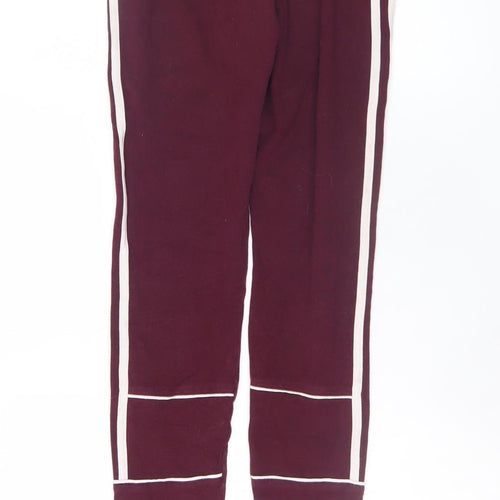 Adidas Women’s Brown Side Stripe Jersey Leggings Size 8