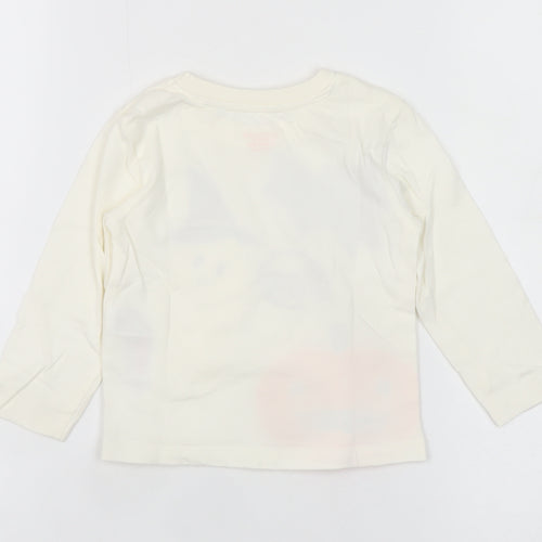 Primark Girls Ivory Halloween Ghost Pumpkin Long Sleeve T-Shirt 2XS