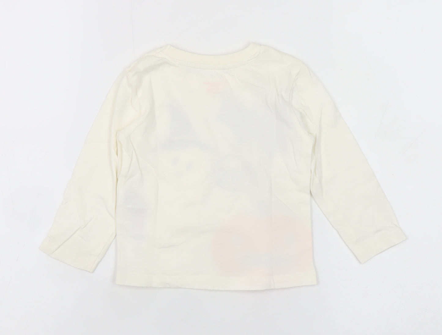 Primark Girls Ivory Halloween Ghost Pumpkin Long Sleeve T-Shirt 2XS