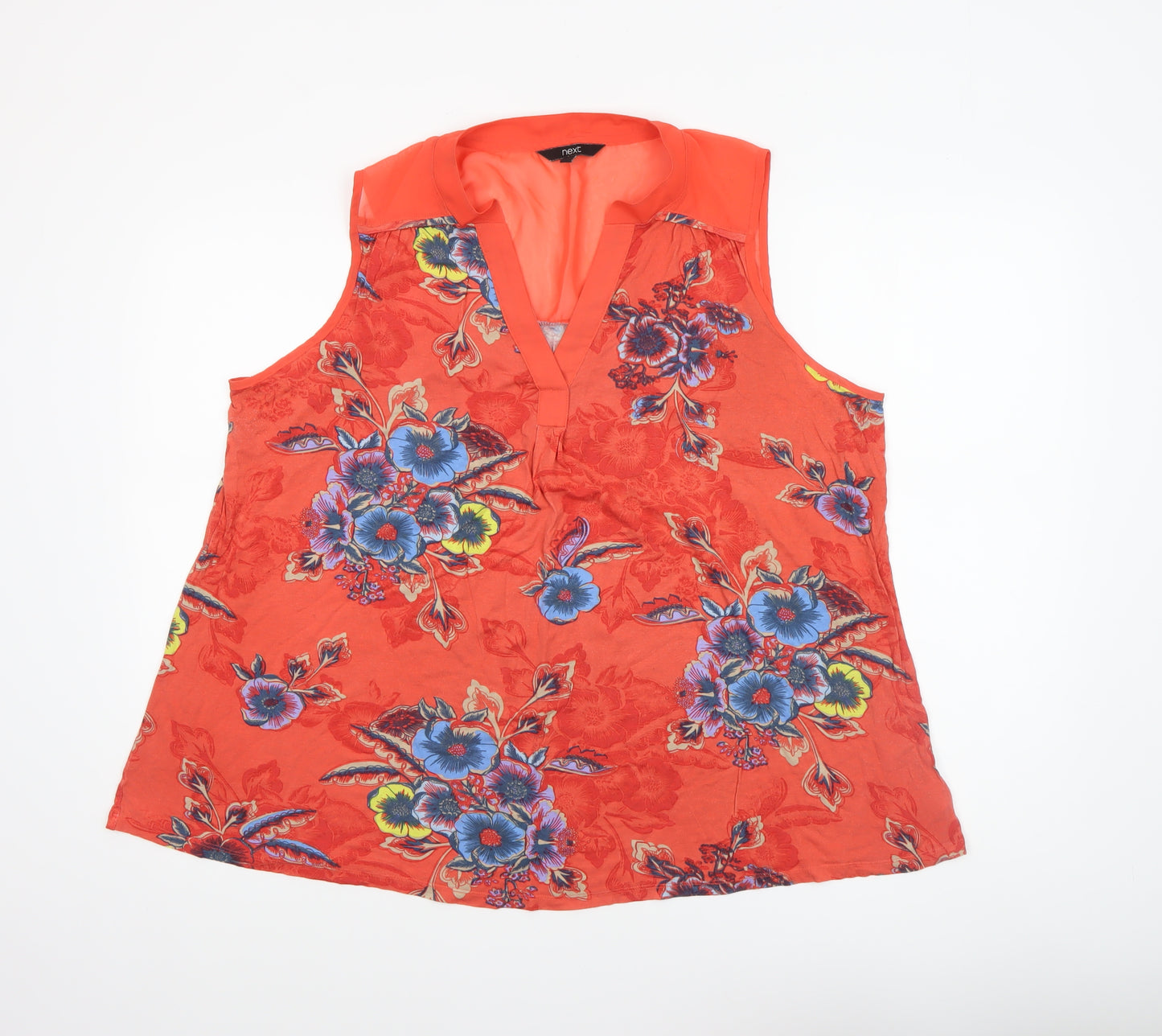 Next Women’s Red Floral Sleeveless Tunic Blouse Size 20