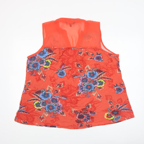 Next Women’s Red Floral Sleeveless Tunic Blouse Size 20