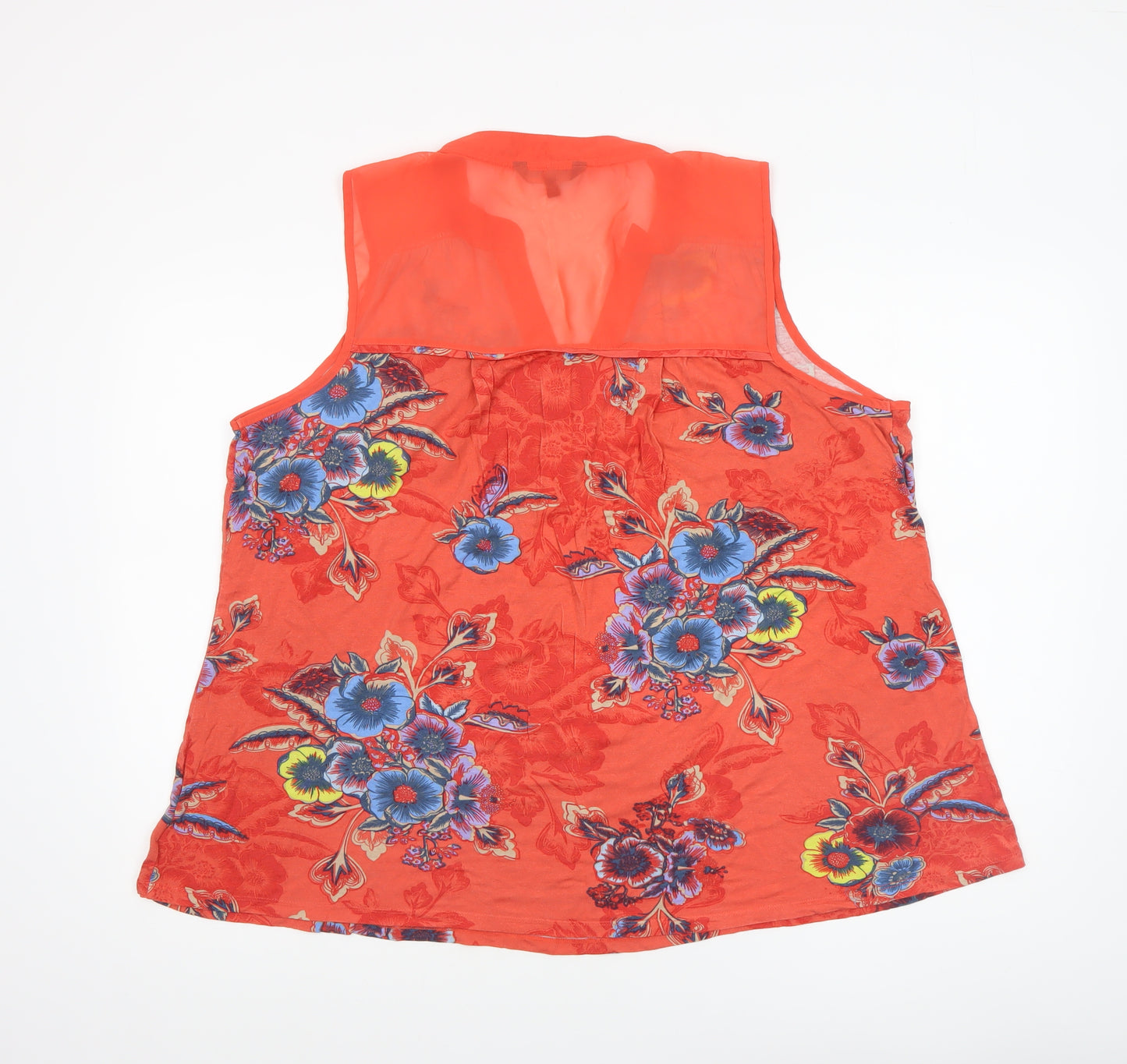 Next Women’s Red Floral Sleeveless Tunic Blouse Size 20