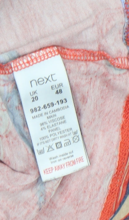 Next Women’s Red Floral Sleeveless Tunic Blouse Size 20