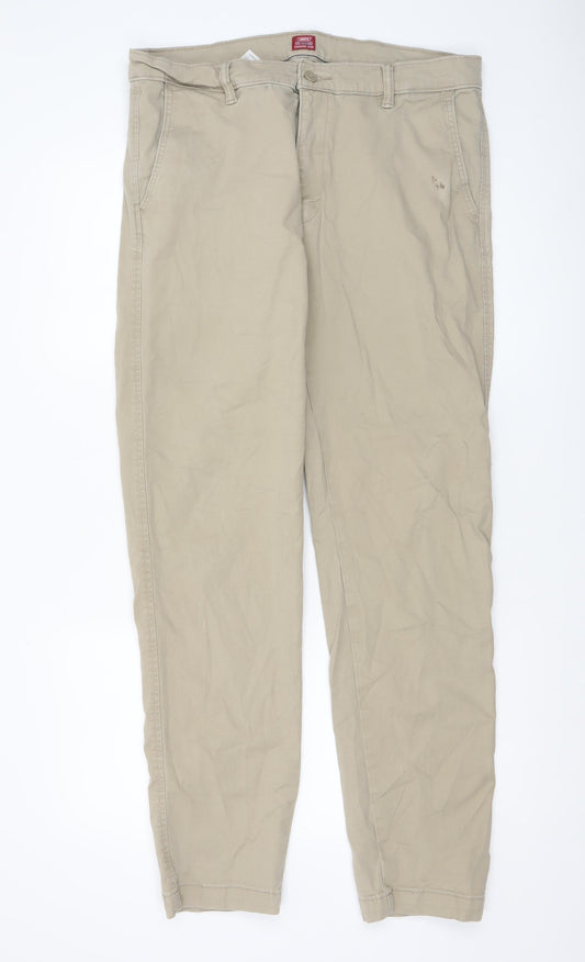 Levi's Men's Beige 36x32 XX Chino Standard Taper Trousers
