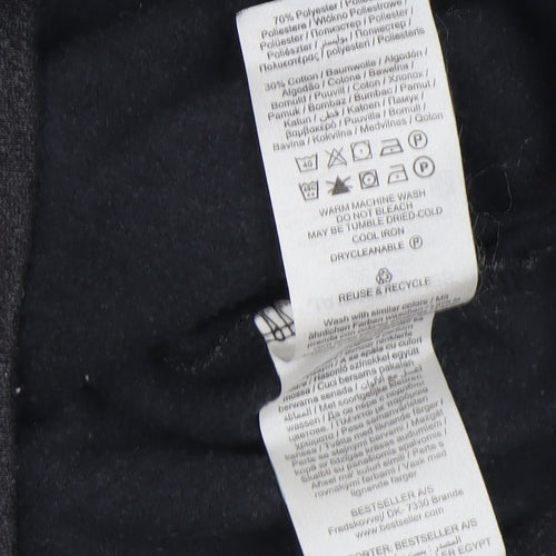 Jack & Jones Mens Black Pullover Hoodie S Graphic Print Originals