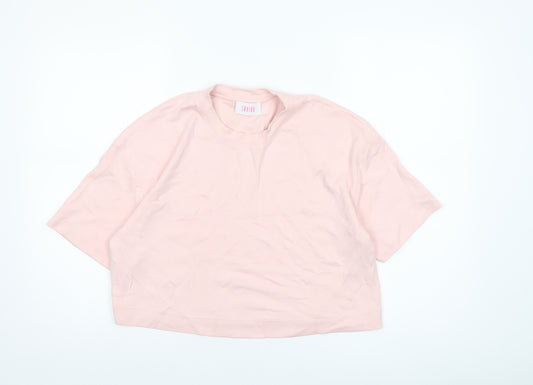 Savida Women's Pink Cropped Relaxed Fit T-Shirt Size 10