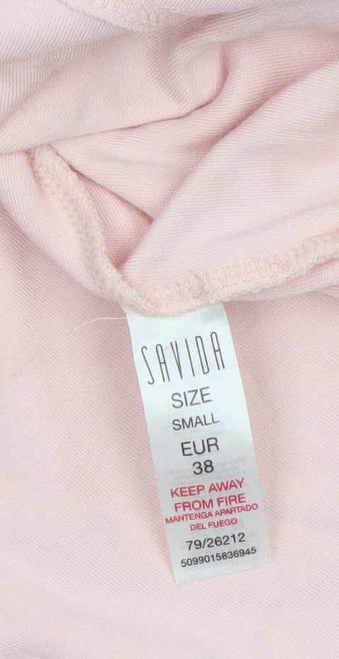 Savida Women's Pink Cropped Relaxed Fit T-Shirt Size 10