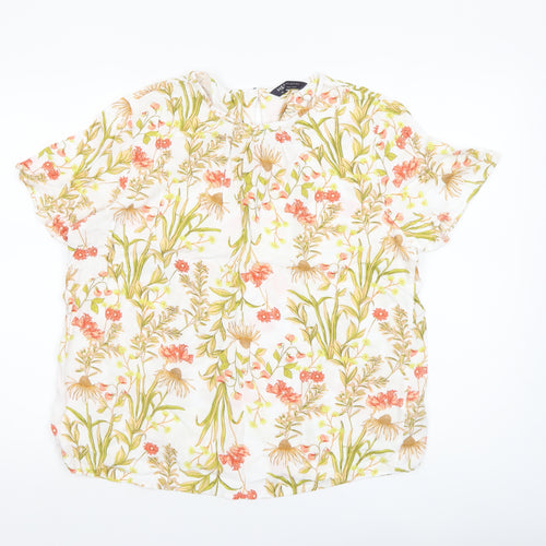 Marks and Spencer Women’s Multicoloured Floral Viscose Blouse Size 12