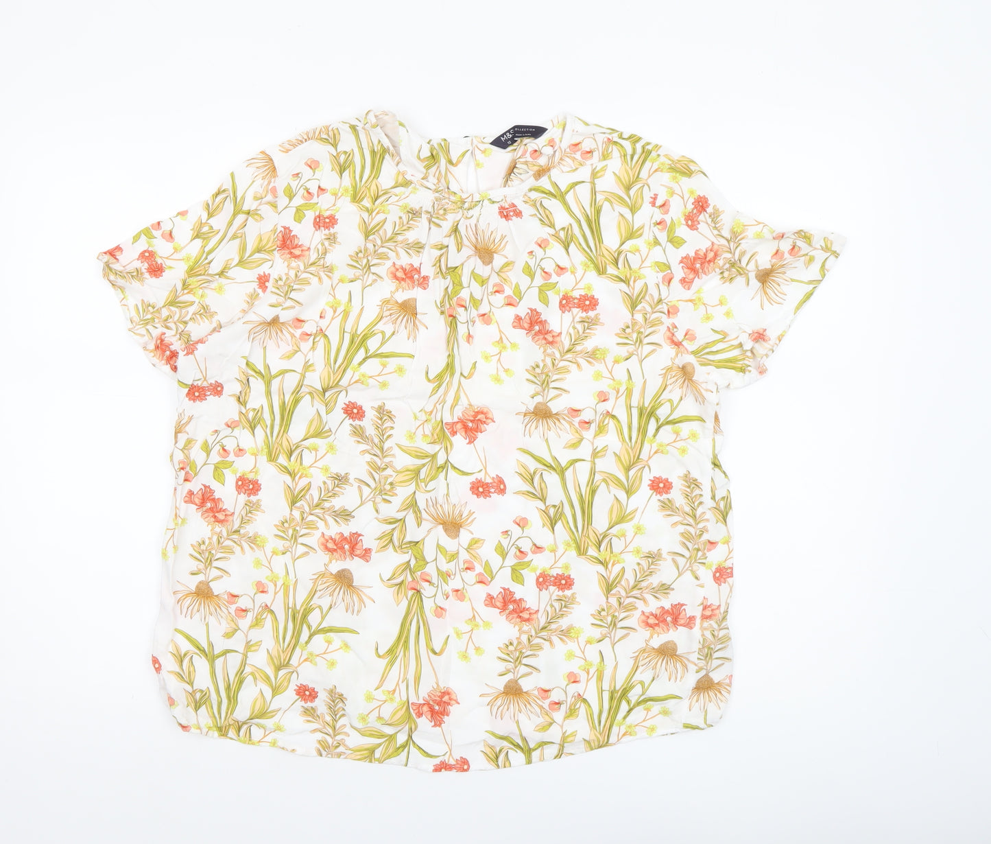 Marks and Spencer Women’s Multicoloured Floral Viscose Blouse Size 12