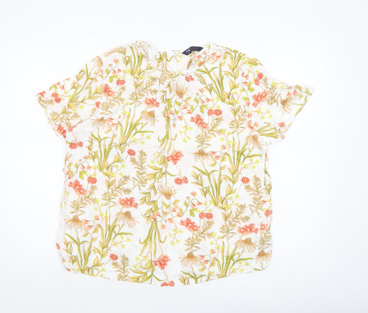 Marks and Spencer Women’s Multicoloured Floral Viscose Blouse Size 12