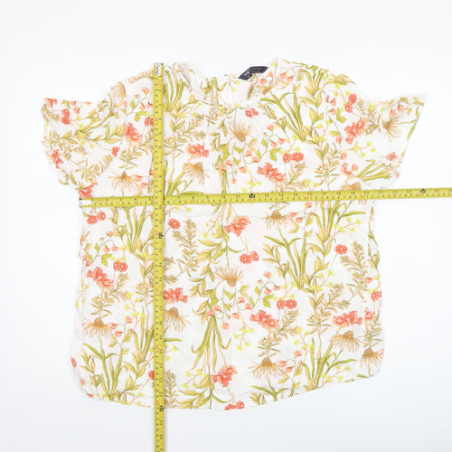 Marks and Spencer Women’s Multicoloured Floral Viscose Blouse Size 12