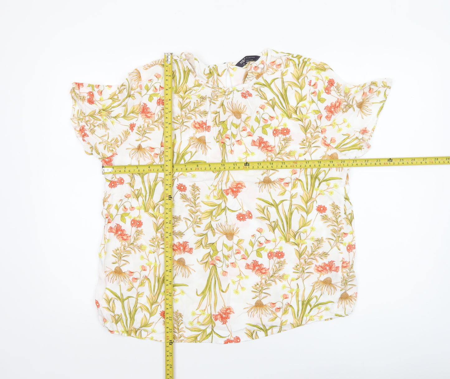 Marks and Spencer Women’s Multicoloured Floral Viscose Blouse Size 12