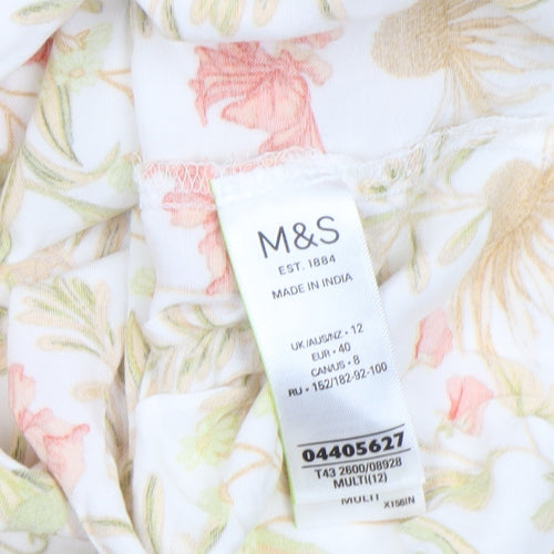 Marks and Spencer Women’s Multicoloured Floral Viscose Blouse Size 12