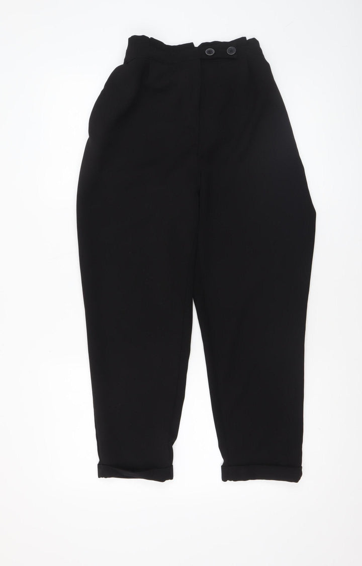 Pull & Bear Women’s Black High Waist Tapered Trousers Size 12