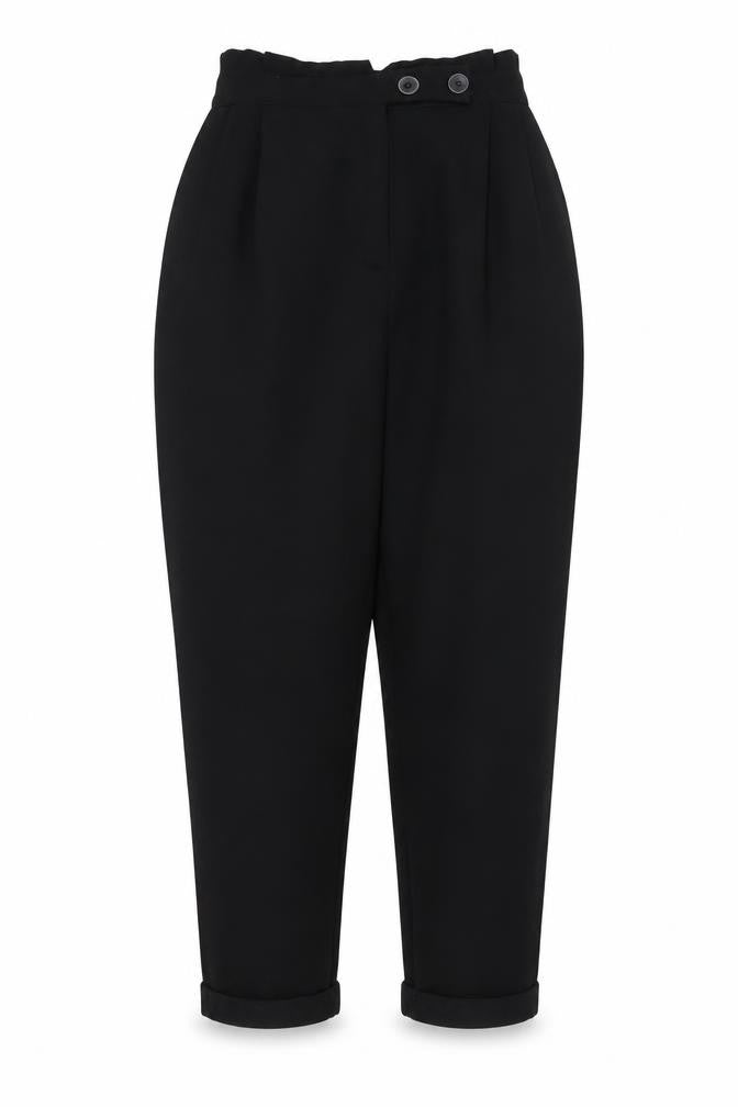 Pull&Bear Women’s Black High Waist Tapered Trousers Size 12