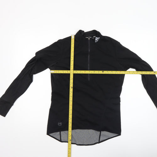 Adidas Womens Black Cycling 1/4 Zip Long Sleeve Top Size M