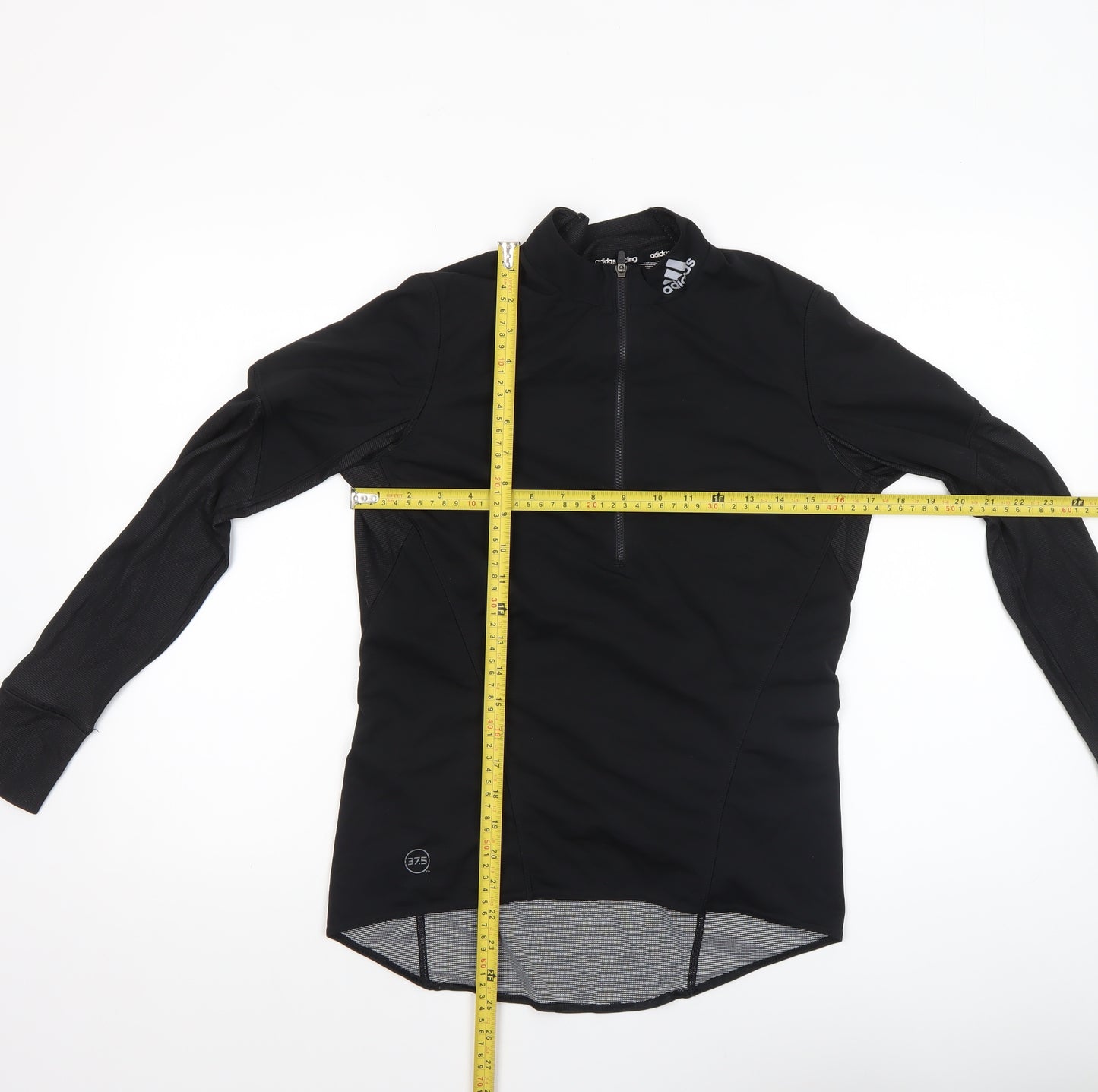 Adidas Womens Black Cycling 1/4 Zip Long Sleeve Top Size M