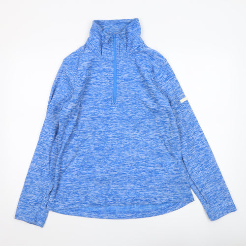 Regatta Womens Blue 1/4 Zip Pullover Sweatshirt UK 12 Polyester