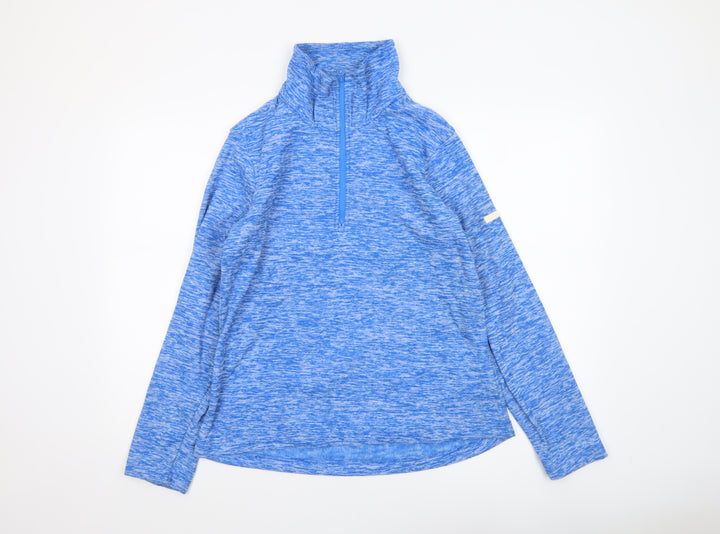 Regatta Womens Blue 1/4 Zip Pullover Sweatshirt UK 12 Polyester