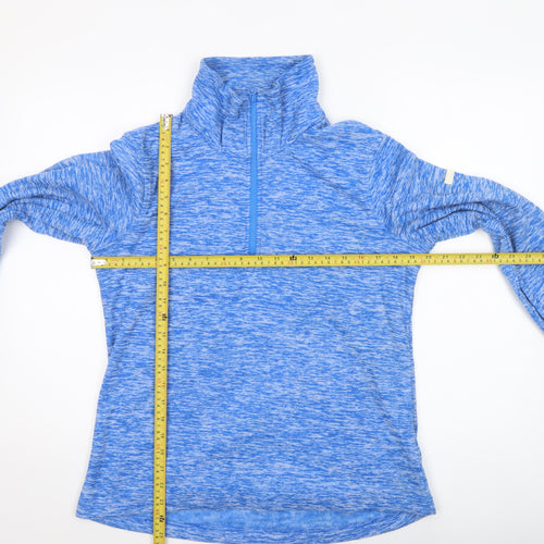 Regatta Womens Blue 1/4 Zip Pullover Sweatshirt UK 12 Polyester