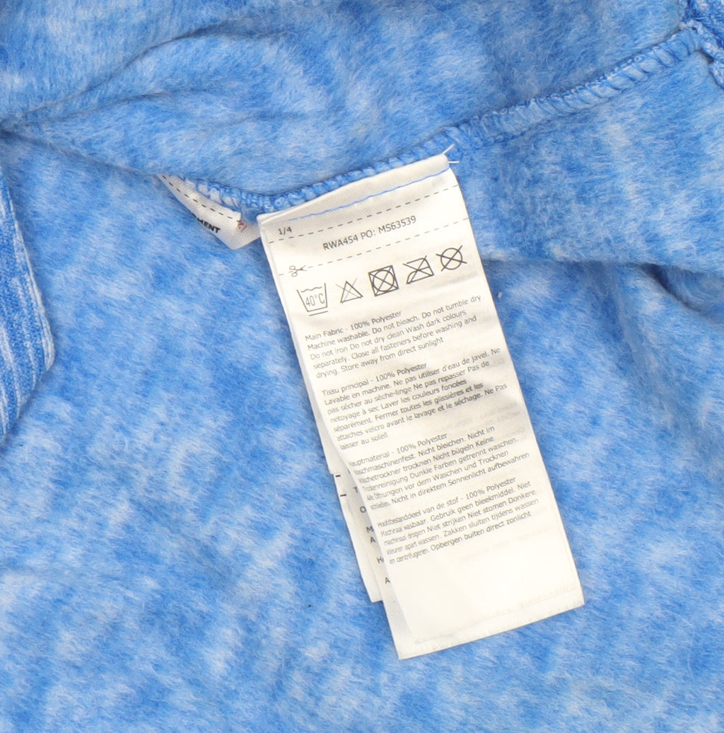 Regatta Womens Blue 1/4 Zip Pullover Sweatshirt UK 12 Polyester