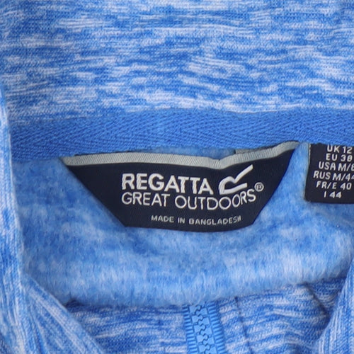 Regatta Womens Blue 1/4 Zip Pullover Sweatshirt UK 12 Polyester