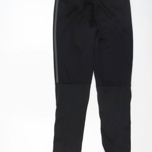 adidas Boys Black 12 Years Jogger Trousers with Zip Pockets