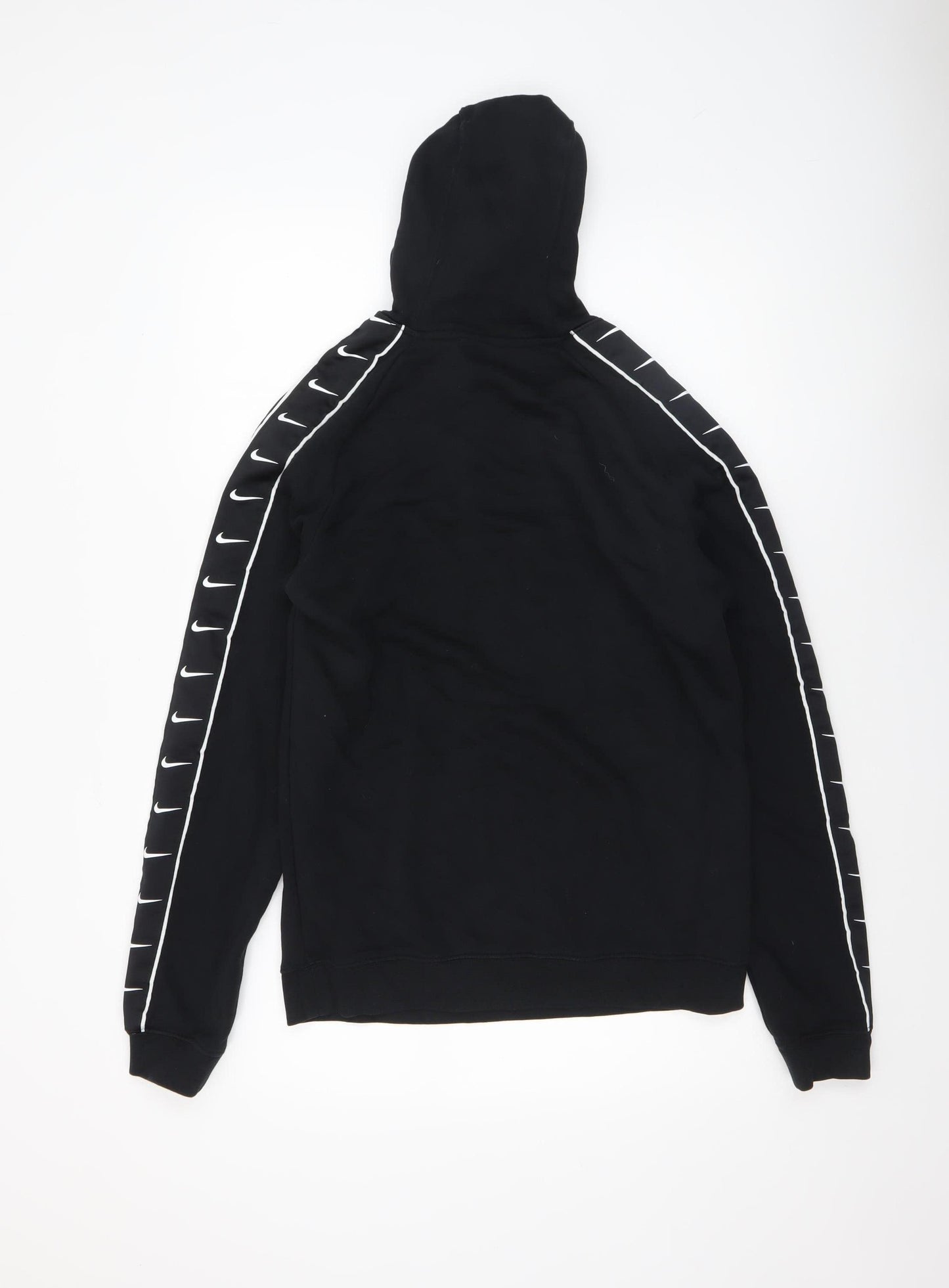Nike Men's Black Small Pullover Hoodie with Logo Trim