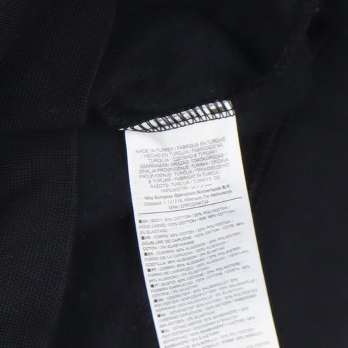 Nike Men's Black Small Pullover Hoodie with Logo Trim