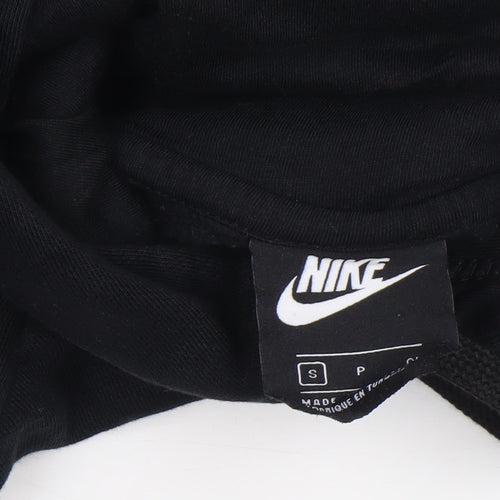 Nike Men's Black Small Pullover Hoodie with Logo Trim
