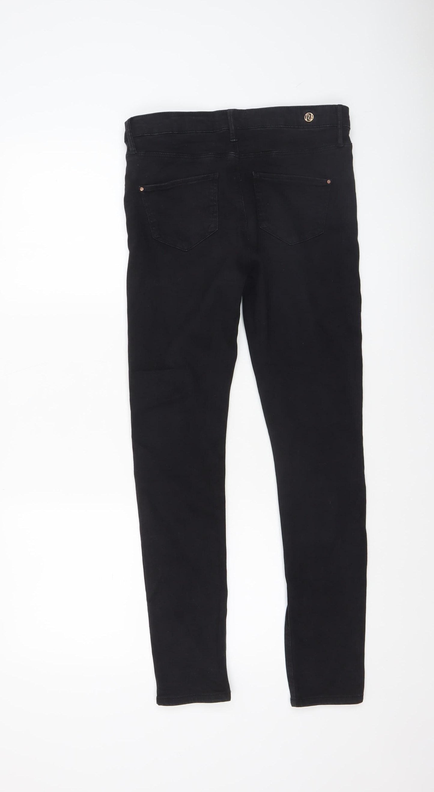 River Island Women's Black Skinny Jeans Size 10 Slim Fit Denim