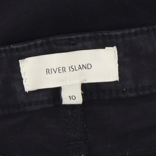 River Island Women's Black Skinny Jeans Size 10 Slim Fit Denim