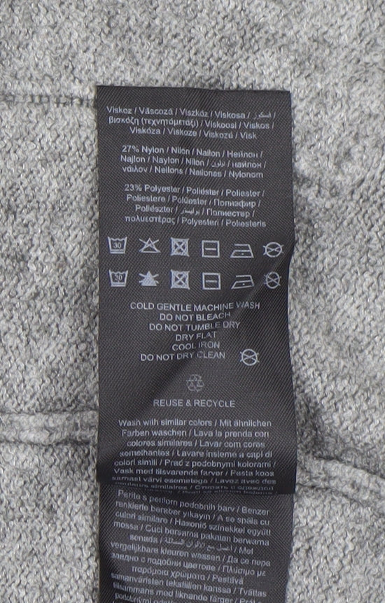 ONLY Women's Grey Knit Long Sleeve Open Cardigan Size S