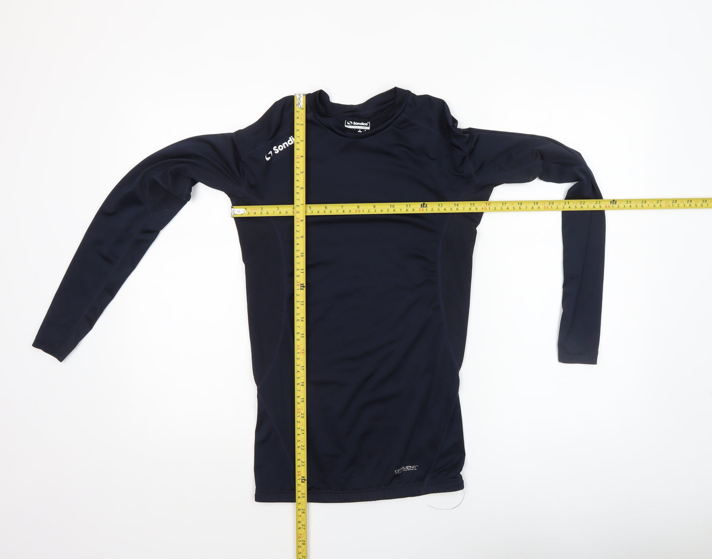 Sondico Mens Blue Compression Long Sleeve Athletic T-Shirt Size S