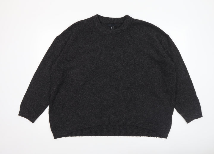 New Look Women's Black L Relaxed Knit Pullover Jumper