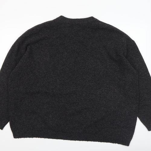 New Look Women's Black L Relaxed Knit Pullover Jumper